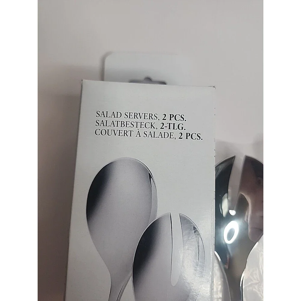 Villeroy & Boch Daily Line Collection Sald Servers 2 Pc Set 18/10 Stainless NIB